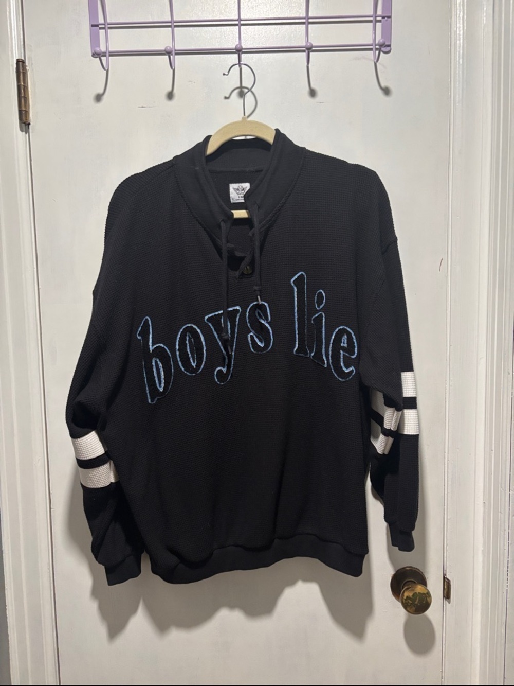 BOYS LIE twin flame v2 thermal crewneck sweatshirt